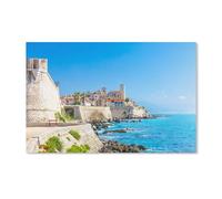 BEAYODKP Peinture par numéros pour adulte，Centre Historique d'Antibes, Côte d'Azur, Provence, France，Kit de peinture à l'huile sur toile DIY avec pinceaux（40x50cm） 15.7x19.6 pouces-A81