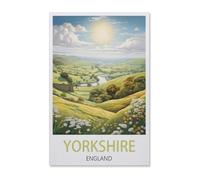 BEAYODKP Peinture par numéros pour adulte,Yorkshire Angleterre,Kit de peinture à l'huile sur toile DIY avec pinceaux(50x60cm)-Z1