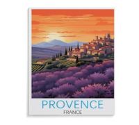 BEAYODKP Peinture par numéros pour adultes et enfants débutants,Provence France,Peinture par numéros sur toile avec pinceaux et pigments acryliques - Facile à peindre pour décoration（30x40cm）-D10
