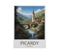 BEAYODKP Picardie France，Kit de peinture diamant 5D Kit complet d'art en cristal pour adultes et enfants（30 x 40 cm/11.81 x 15.74 pouces）-AN76
