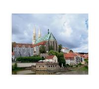 BEAYODKP Plaque en métal，Église paroissiale Saint-Pierre-et-Paul à Görlitz，Pour maison, cuisine, bar, café, club, grotte(20x30cm 8x12 inch-BF48