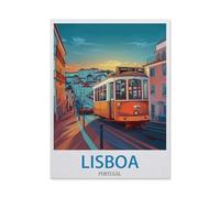 BEAYODKP Plaque en métal，Lisbonne, Portugal，Pour maison, cuisine, bar, café, club, grotte(15x30cm 6x12 inch-DG87