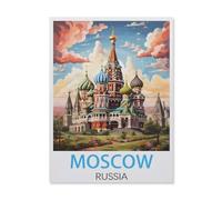BEAYODKP Plaque en métal，Moscou, Russie，Pour maison, cuisine, bar, café, club, grotte(20x30cm 8x12 inch-DO29