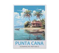 BEAYODKP Plaque en métal，Punta Cana, République dominicaine，Pour maison, cuisine, bar, café, club, grotte(20x30cm 8x12 inch-DR90