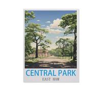 BEAYODKP Plaque en métal rétro，Central Park, East Ham，pour décoration de maison, cuisine, bar, café, club, cave - Décoration murale vintage(15x30cm 6x12 inch-DL10