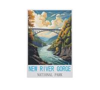 BEAYODKP Plaque en métal rétro，Parc national de la gorge du New River，pour décoration de maison, cuisine, bar, café, club, cave - Décoration murale vintage(20x30cm 8x12 inch-AN16