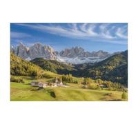 BEAYODKP Plaque en métal，Sainte-Madeleine dans la vallée de Villnöß, Tyrol du Sud，Pour maison, cuisine, bar, café, club, grotte(20x30cm 8x12 inch-AC99