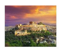 BEAYODKP Plaque en métal vintage，Acropole avec le Parthénon à Athènes，Vintage Art Sign Home Kitchen Bar Cafe Club Cave Décoration Tin Sign(30x40cm 12x16 inch-Y21