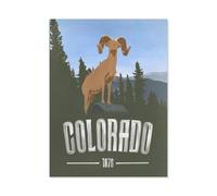 BEAYODKP Plaque en métal vintage，Affiche de voyage vintage de l'antilope du Colorado，pour cafés, bars, pubs, magasins, décoration murale amusante et rétro pour homme et femme(20x30cm 8x12 inch-BK26