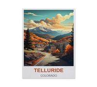 BEAYODKP Plaque en métal vintage，Affiche de voyage vintage de Telluride, Colorado，garage, grotte de jardin, décoration murale pour maison, cuisine, bar, club(15x30cm 6x12 inch-BI8