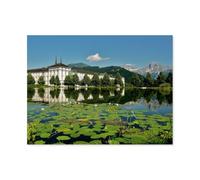 BEAYODKP Plaque en métal vintage，Étang de l’abbaye d’Admont，Vintage Art Sign Home Kitchen Bar Cafe Club Cave Décoration Tin Sign(20x30cm 8x12 inch-AR12