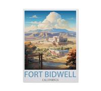 BEAYODKP Plaque en métal vintage，Fort Bidwell, Californie，pour cafés, bars, pubs, magasins, décoration murale amusante et rétro pour homme et femme(20x30cm 8x12 inch-DL80