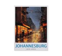 BEAYODKP Plaque en métal vintage，Johannesburg, Afrique du Sud，Vintage Art Sign Home Kitchen Bar Cafe Club Cave Décoration Tin Sign(30x40cm 12x16 inch-EA92