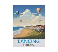 BEAYODKP Plaque en métal vintage，Lancing, Royaume-Uni，garage, grotte de jardin, décoration murale pour maison, cuisine, bar, club(20x30cm 8x12 inch-DL62