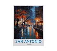 BEAYODKP Plaque en métal vintage，San Antonio, Texas，garage, grotte de jardin, décoration murale pour maison, cuisine, bar, club(15x30cm 6x12 inch-CK10