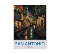 BEAYODKP Plaque en métal vintage，San Antonio, Texas，pour cafés, bars, pubs, magasins, décoration murale amusante et rétro pour homme et femme(15x30cm 6x12 inch-CM28