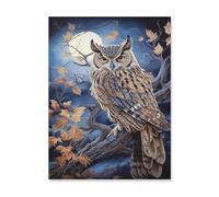 BEAYODKP Plaque humoristique en métal，Chouette Uhu，Décoration murale rétro pour maison, cuisine, salle à manger, bar, café, restaurant, club, grotte(20x30cm 8x12 inch-AH7