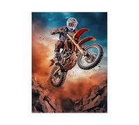BEAYODKP Plaque humoristique en métal，Motocross，Décoration murale rétro pour maison, cuisine, salle à manger, bar, café, restaurant, club, grotte(20x30cm 8x12 inch-AD7