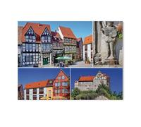 BEAYODKP Plaque humoristique en métal，Quedlinburg : Le livre de posters，Décoration murale d'intérieur pour cuisine, boulangerie, café, bar, ferme, restaurants, café(15x30cm 6x12 inch-AE50
