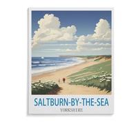 BEAYODKP Poster de voyage vintage Saltburn by The Sea Yorkshire，5D Plein Diamant Peinture DIY Diamant Broderie Décoration de La Maison（40 x 50 cm/15.74 x 19.68 pouces）-A83