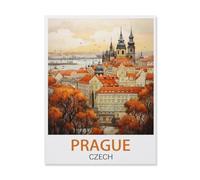 BEAYODKP Prague République tchèque，DIY Peinture par Numéro Adultes Enfants Enfants DIY Acrylique Peinture Kit,Cadeau de Peinture à l'huile créative Peinte à la Main（30x40cm）-T2