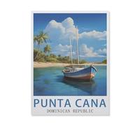 BEAYODKP Punta Cana, République dominicaine，Décoration murale - Plaque en métal pour bar, pub, club, grotte(15x30cm 6x12 inch-DQ37