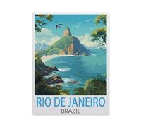 BEAYODKP Rio de Janeiro, Brésil，Kit de peinture diamant 5D Kit complet d'art en cristal pour adultes et enfants（50 x 60 cm/19.68 x 23.62 pouces）-BG99