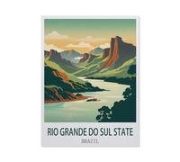 BEAYODKP Rio Grande do Sul, Brésil，Panneau en métal - Plaque murale pour maison, bar, café, salle de jeux, garage(15x30cm 6x12 inch-DZ16