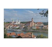 BEAYODKP Rive du Danube, Passau，Vintage Métal Signe D'Étain pour la Maison Cuisine Ferme Jardin Garage Décoration Murale(30x40cm 12x16 inch-AH52