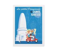 BEAYODKP Sainte-Adresse France，Vintage Métal Étain Signe Rétro Fer Affiche Peinture pour la Maison Bar Café Cuisine Restaurant Décoration Murale(30x40cm 12x16 inch-BQ19