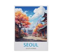 BEAYODKP Séoul, Corée du Sud，Peinture diamant adulte 5D Point De Croix Broderie Diamond Painting Kits Salon Chambre Décoration（30 x 40 cm/11.81 x 15.74 pouces）-BE21