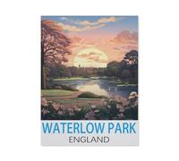 BEAYODKP Signe Métal Vintage，Waterlow Park, Angleterre，Rétro Peinture Plaque Signe En Fer Décor Mural Art Mural Suspendu Pour Salon Maison Café Décoration Noël Cadeau(30x40cm 12x16 inch-DL28