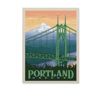 BEAYODKP St. Johns Bridge，5D Plein Diamant Peinture DIY Diamant Broderie Décoration de La Maison（50 x 60 cm/19.68 x 23.62 pouces）-HP26