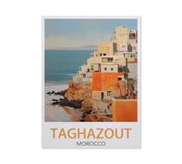 BEAYODKP Taghazout, Maroc, Côte，DIY Peinture par Numéro Adultes Enfants Enfants DIY Acrylique Peinture Kit,Cadeau de Peinture à l'huile créative Peinte à la Main（40x50cm） 15.7x19.6 pouces-DX17