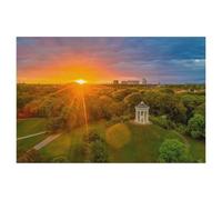 BEAYODKP Temple Monopteros dans le jardin anglais de Munich, Allemagne，Kit de peinture diamant 5D Kit complet d'art en cristal pour adultes et enfants（40 x 50 cm/15.74 x 19.68 pouces）-N622