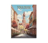 BEAYODKP Toulouse, France,DIY Peinture par Numéro Adultes Enfants Enfants DIY Acrylique Peinture Kit,Cadeau de Peinture à l'huile créative Peinte à la Main(20x30cm-O6