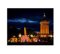 BEAYODKP Tour d'eau et spectacles de lumière，Vintage Métal Signe D'Étain pour la Maison Cuisine Ferme Jardin Garage Décoration Murale(15x30cm 6x12 inch-BE93