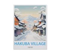 BEAYODKP Village de Hakuba Japon，Peinture diamant adulte 5D Point De Croix Broderie Diamond Painting Kits Salon Chambre Décoration（50 x 60 cm/19.68 x 23.62 pouces）-IE74