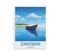 BEAYODKP Zanzibar Tanzanie，Kit de peinture diamant 5D bricolage, strass point de croix, broderie à la main cadeau de vacances adulte/enfant（50 x 60 cm/19.68 x 23.62 pouces）-V34