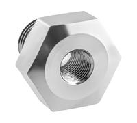 BEAZOOM Adaptateur de jauge de pression d'huile et de température de liquide de refroidissement pour moteurs LS1 48L 53L 60L Swap M12 x 15 M16 x 15 Kit de montage en aluminium argenté
