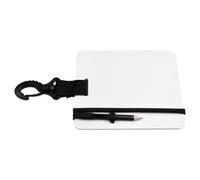 BEAZOOM Ardoise de plongée sous-marine avec crayon, panneau de plongée réversible en PVC pour communication, notes et journalisation, noir