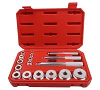 BEAZOOM Autp - Ensemble de pilotes de course et de joint de roulement en aluminium, 17 pièces avec étui de rangement pour réparation de véhicule (rouge)