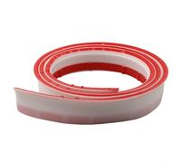BEAZOOM Bande d'étanchéité en silicone blanc 2 m de long, 4,5 cm de large, bordure de baignoire pour séparation humide et sèche dans la salle de bain