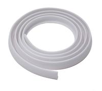 BEAZOOM Bande flexible en silicone pour rétention d'eau de douche - Moulage quart de rond pour salle de bain - Joint de barrière conçu pour les sols de douche sans courbes - Blanc - 200 cm