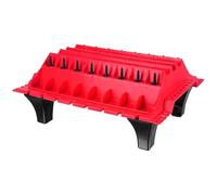 BEAZOOM Boîte de rangement rouge pour culasse de moteur en polypropylène robuste avec compartiments modulaires, valves et arbres à cames, 450 x 400 mm