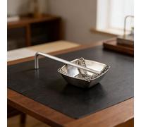 BEAZOOM Bol d'aromathérapie en acier inoxydable avec bras oscillant réglable, diffuseur d'huiles essentielles pour saunas traditionnels et infrarouges, argenté