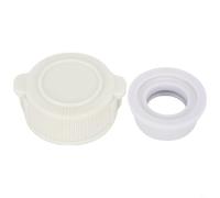 BEAZOOM Bouchon de soupape d'échappement et pour piscines Intex - Pièce de rechange n° 10043 et 10044 - Bouchon de vidange à visser avec lave-linge de piscine hors sol de 91,4 cm et plus - Blanc (1