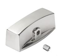 BEAZOOM Bouton de valve de contrôle de gaz chromé en forme de D, 5,2 cm en métal pour poignée de cadran, compatible avec les poêles Rugam Jade Cecil Montague, argenté