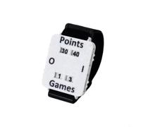 BEAZOOM Bracelet multifonctionnel pour compteur de scores, compteur de scores, en résine réglable, pour tennis et jeux de plein air, affichage facile à lire pour tous les âges (blanc)