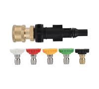 BEAZOOM Buse de pot en mousse haute pression avec raccord rapide de 6,35 mm, adaptateur en laiton 3500 PSI pour Parkside PHD, Sterwins